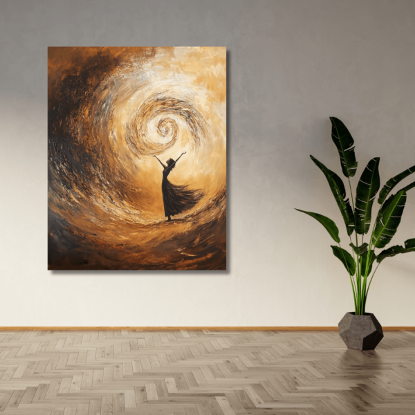 Girl in the storm